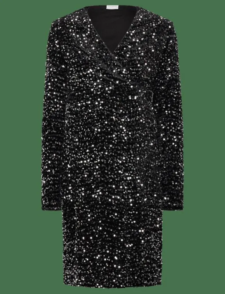 Kvinnor Mamalicious Mammakläder|MLSASSY LS JRS ABK DRESS - Festklänningar