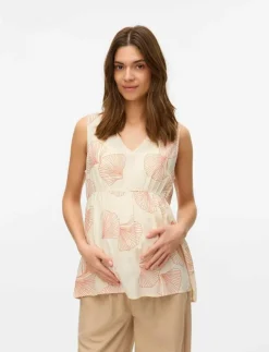 Mamalicious MLSHELL S/L WO TOP - Linnen|Kvinnor Mammakläder