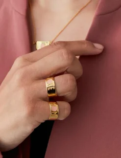 Design Letters MOM Ring plated - Ring|Barn Smycken