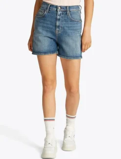 Kvinnor Tommy Jeans Shorts|MOM SHORT BI0134 - Jeansshorts