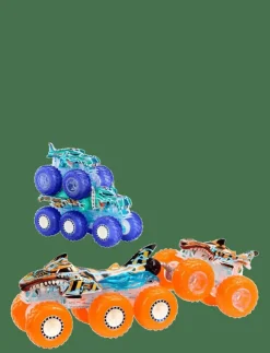 Barn Hot Wheels Leksaksfordon & Bilar|Monster Trucks Power Smashers Toy Truck & Big Rig Multipack (4 Toy Trucks) - Lastbilar