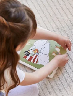 Barn Barbo Toys Pussel & Spel|Moomin - Wooden Square Puzzle - Hugs - Träpussel