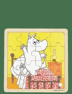 Barbo Toys Moomin - Wooden Square Puzzle - Bedtime Jumping - Träpussel|Barn Pussel & Spel