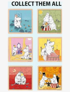 Barbo Toys Moomin - Wooden Square Puzzle - Bedtime Jumping - Träpussel|Barn Pussel & Spel