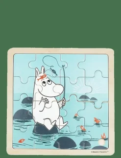Barn Barbo Toys Pussel & Spel|Moomin - Wooden Square Puzzle - Fishing - Träpussel