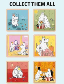 Barn Barbo Toys Pussel & Spel|Moomin - Wooden Square Puzzle - Fishing - Träpussel