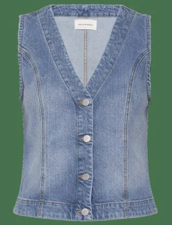 Kvinnor MSCH Copenhagen Västar|MSCHEli Ada Denim Vest - Jeansvästar