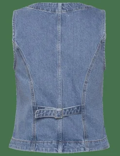 Kvinnor MSCH Copenhagen Västar|MSCHEli Ada Denim Vest - Jeansvästar