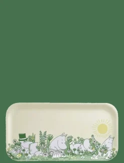Barn Muurla Serveringstillbehör|Matdags|Mumin bricka I trädgården 43x22cm - Brickor