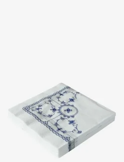 Kunstindustrien Musselmalet Lunch Napkins, 40x40, 20 pce - Servetter| Kökstextilier|Textilier