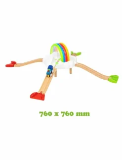 Barn BRIO Leksaksfordon & Bilar|My First Railway Light Up Rainbow Set - Tågbanor