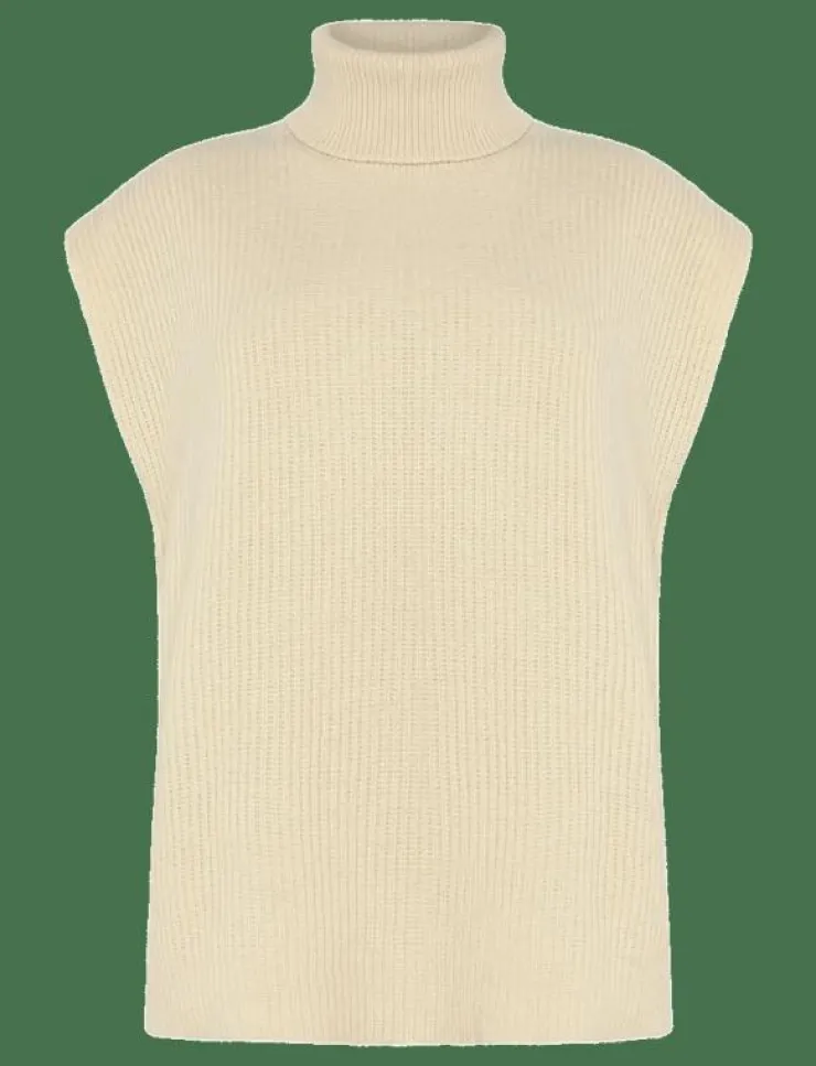 Kvinnor Minimum Västar|T-Shirts & Toppar|Naja knit vest 9954 - Linnen