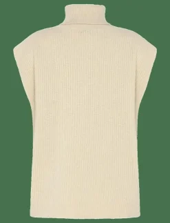 Kvinnor Minimum Västar|T-Shirts & Toppar|Naja knit vest 9954 - Linnen