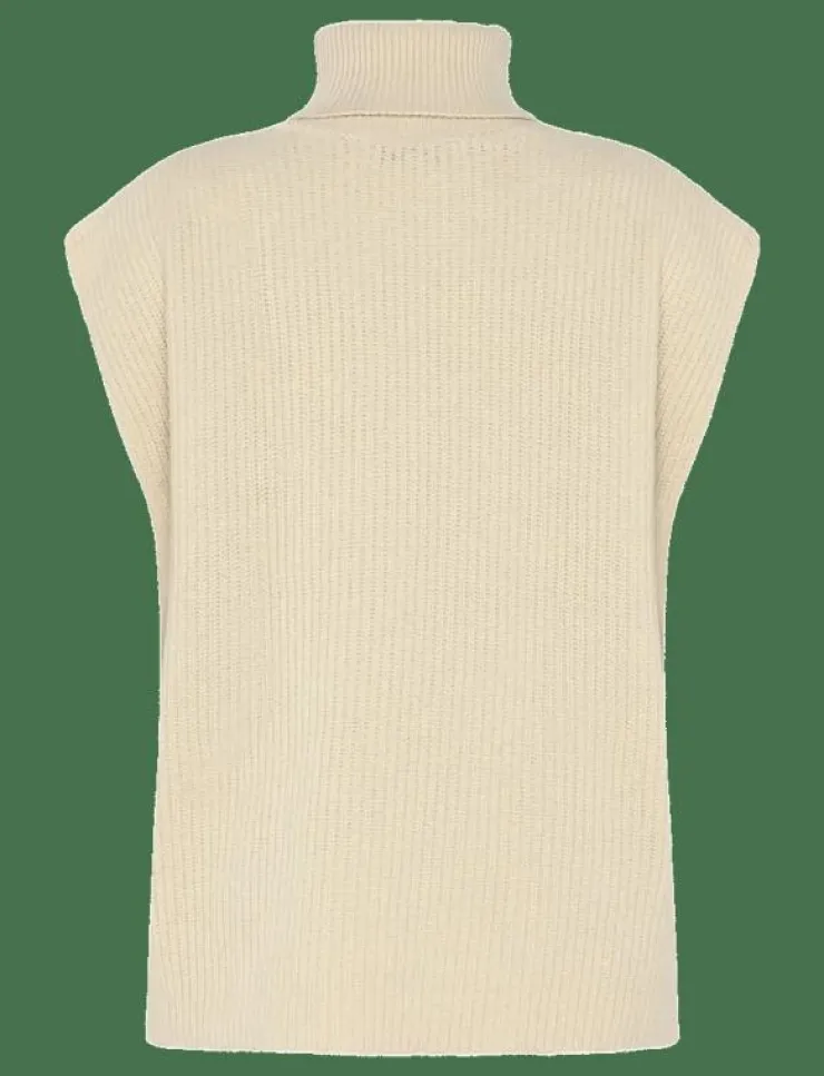 Kvinnor Minimum Västar|T-Shirts & Toppar|Naja knit vest 9954 - Linnen