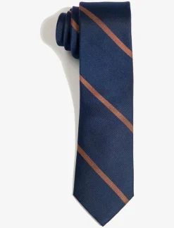 AN IVY Navy Brown League Silk Tie - Slipsar| Slipsar & Accessoarer