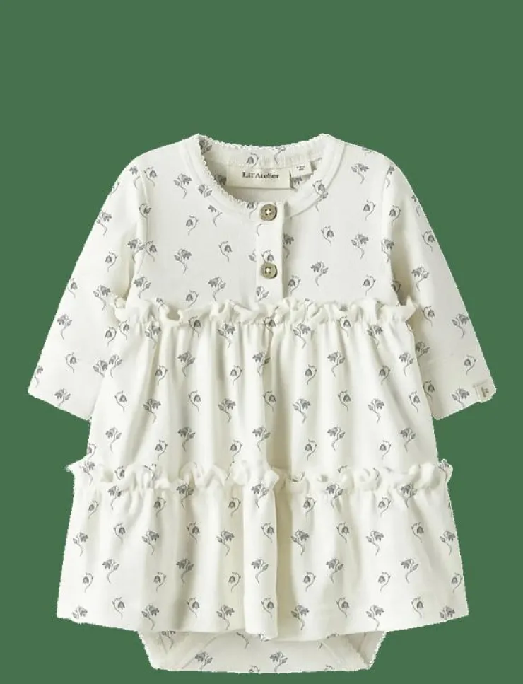 Barn Lil'Atelier Bodysuits|NBFGAYO SUM LS BODY DRESS LIL - Långärmade babyklänningar