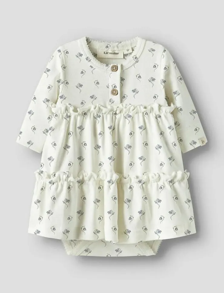 Barn Lil'Atelier Bodysuits|NBFGAYO SUM LS BODY DRESS LIL - Långärmade babyklänningar