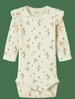 Barn Lil'Atelier Bodies|NBFLAVO EVE LS SLIM BODY LIL NOOS - Långärmad body
