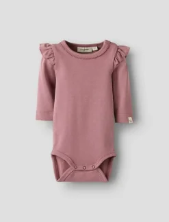 Barn Lil'Atelier Bodies|NBFLAYO SEV LS SLIM BODY SOLID LIL - Långärmad body