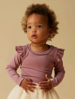 Barn Lil'Atelier Bodies|NBFLAYO SEV LS SLIM BODY SOLID LIL - Långärmad body