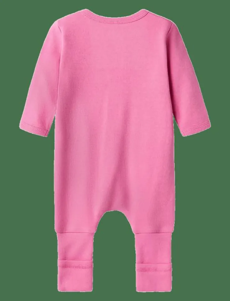 Barn name it Sovplagg|NBFNIGHTSUIT 2P ZIP FF ROSE DEER NOOS - One-sie