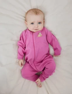 Barn name it Sovplagg|NBFNIGHTSUIT 2P ZIP FF ROSE DEER NOOS - One-sie
