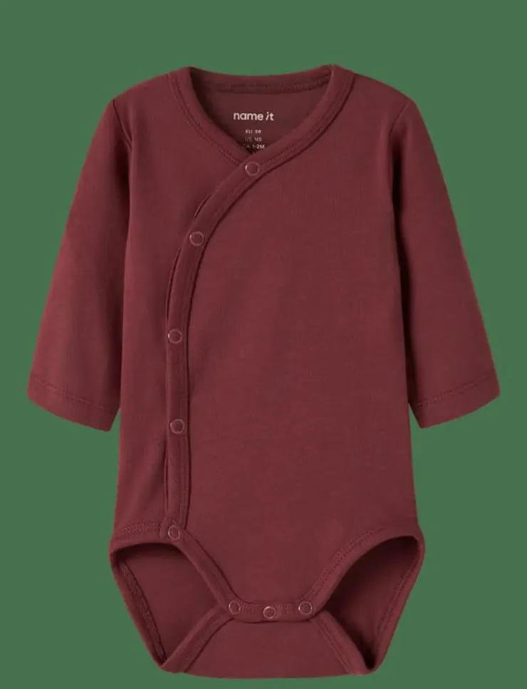 Barn name it Bodysuits|NBFVULLA LS WRAP BODY - Långärmad bodysuit