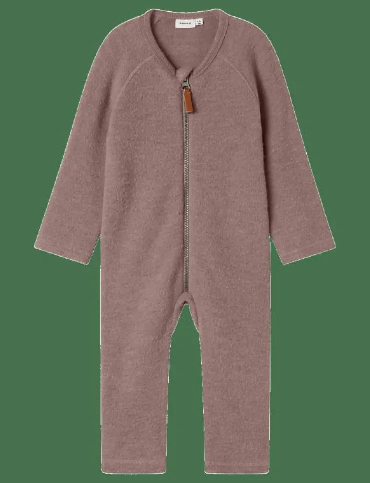 Barn name it Fleecekläder|NBFWMINO WOOL BRU LS SUIT NOOS - Fleeceoverall