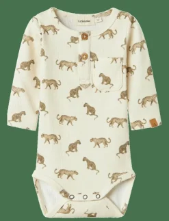 Barn Lil'Atelier Bodies|NBMLAVO ENO LS SLIM BODY LIL - Långärmad body