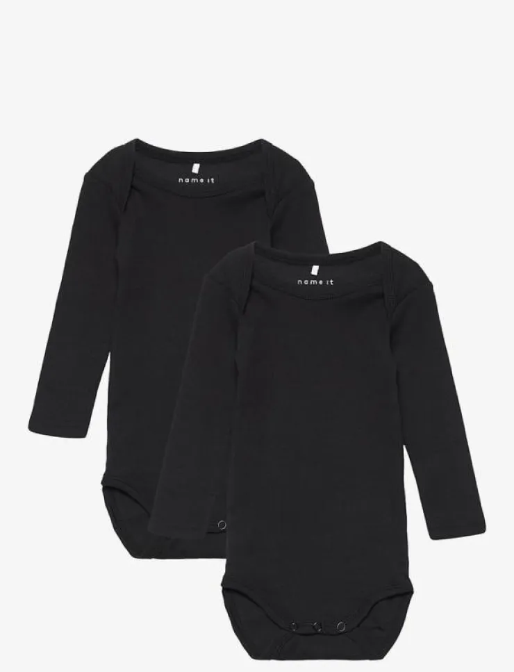 Barn name it Flerpack|Bodies|NBNBODY 2P LS SOLID NOOS - Långärmad body
