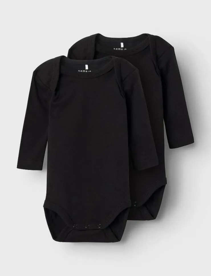 Barn name it Flerpack|Bodies|NBNBODY 2P LS SOLID NOOS - Långärmad body