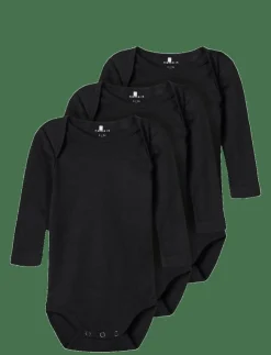 Barn name it Bodies|NBNBODY 3P LS SOLID NOOS - Långärmad body