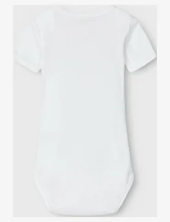 name it NBNBODY 3P SS SOLID WHITE 4 NOOS - Kortärmad body|Barn Bodies