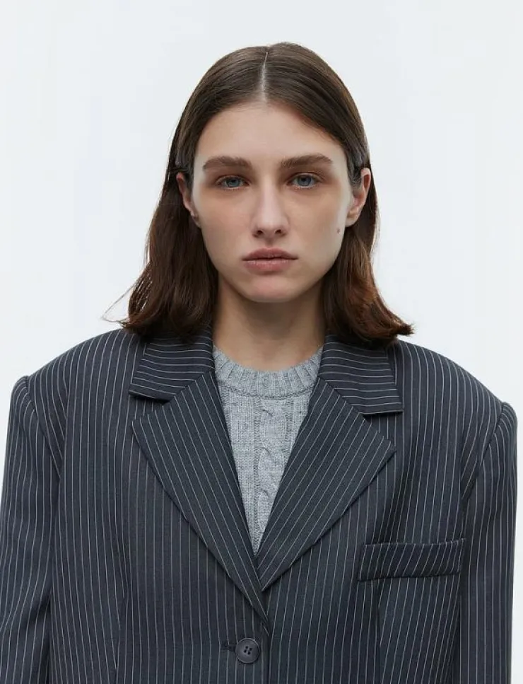 Kvinnor 2NDDAY Kavajer|2ND Harry - Pinstripes - Oversize kavajer