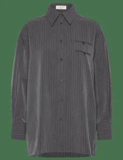 Kvinnor NORR Overshirts|Neo pinstripe shirt - Långärmade