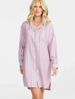 Damella of Sweden Nightdress long sl - Nattlinnen|Kvinnor Pyjamas & Loungewear