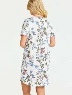 Kvinnor Damella of Sweden Pyjamas & Loungewear|Plus Size & Curvy|Nightdress short sl - Nattlinnen
