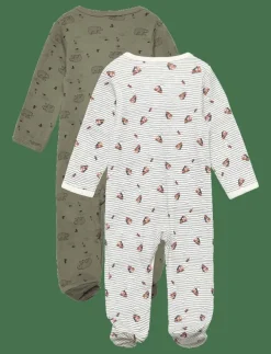 Barn Pippi Sovplagg|Nightsuit w/f -buttons 2-pack - One-sie