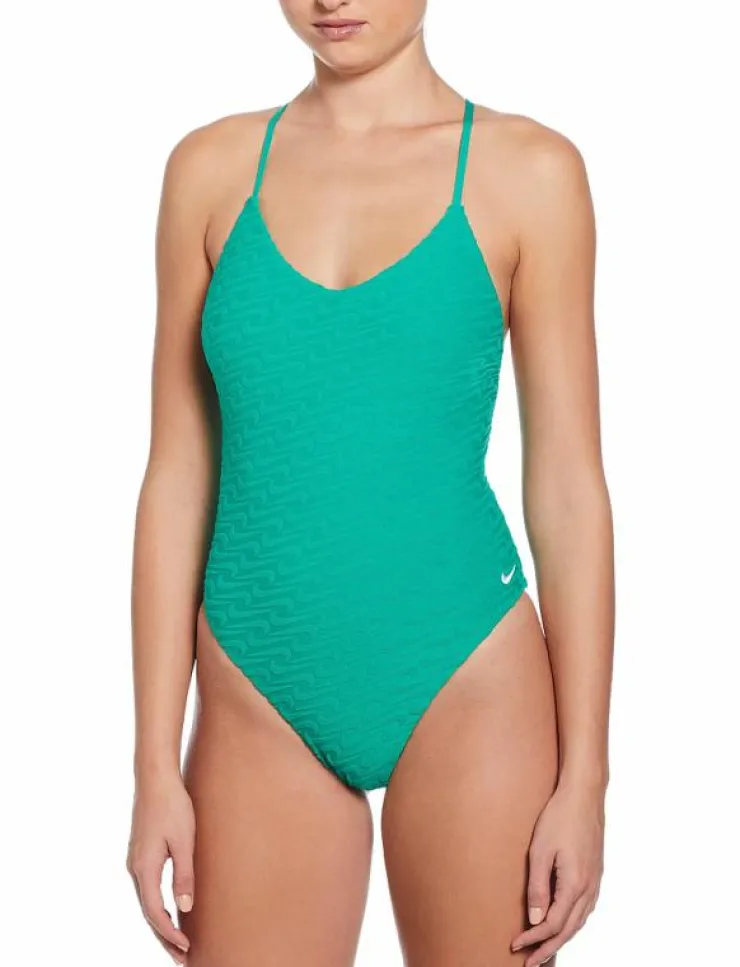 NIKE SWIM Nike Terry V Neck One Piece - Baddräkter|Kvinnor Badkläder