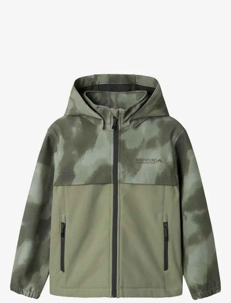 Barn name it Skalkläder|NKMALFA08 SOFTSHELL JACKET BLOCK AOP FO - Skaljacka