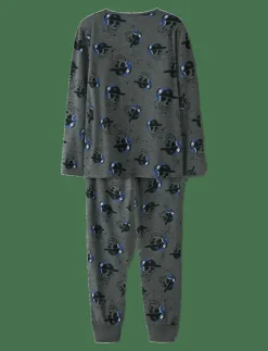 name it NKMNIGHTSET DARK GREY MEL SKULL NOOS - Set|Barn Sovplagg