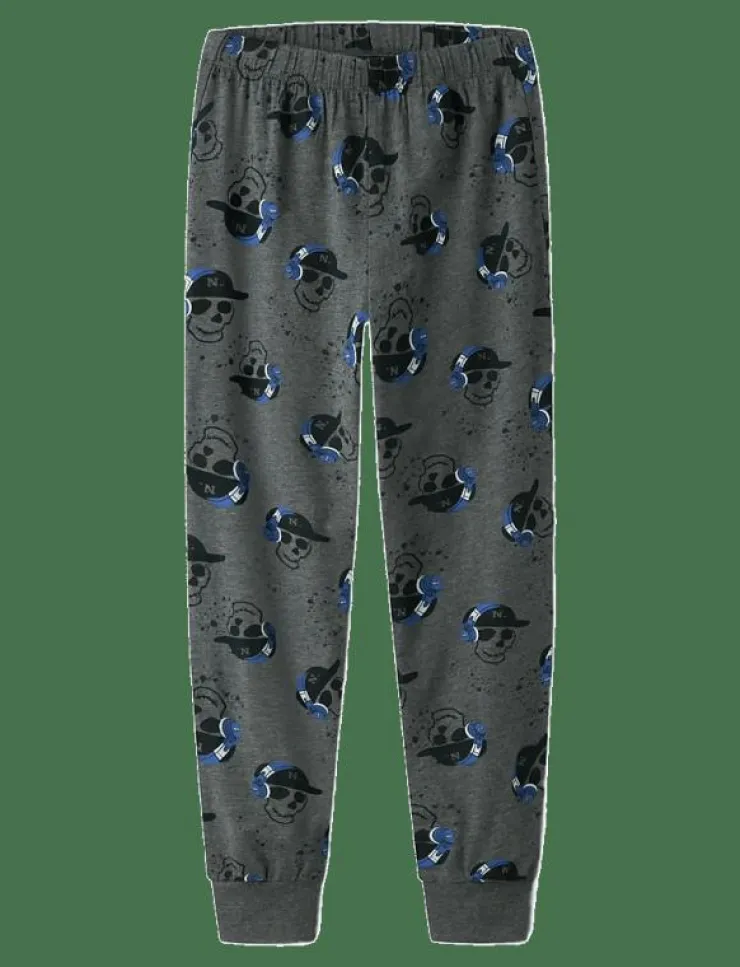 name it NKMNIGHTSET DARK GREY MEL SKULL NOOS - Set|Barn Sovplagg