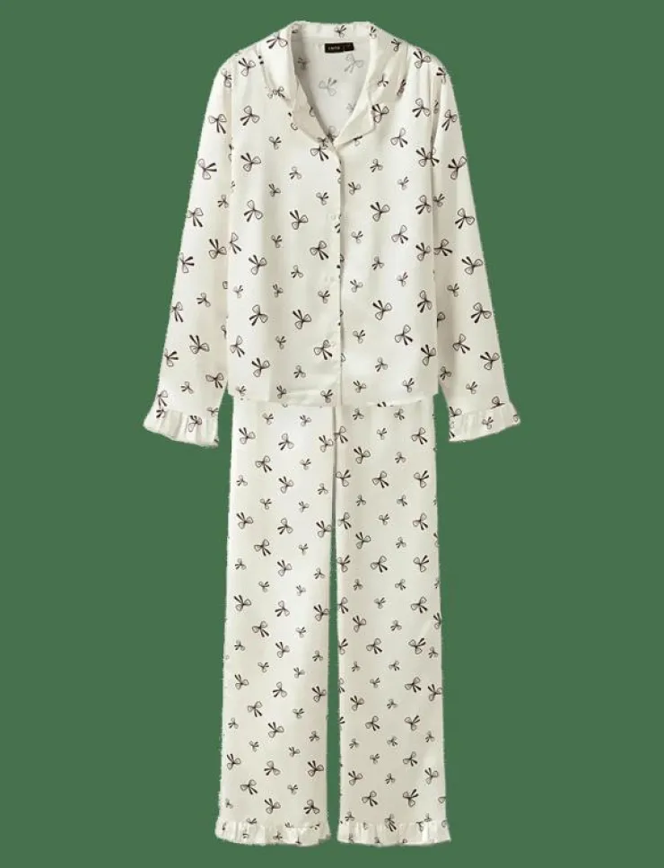 Barn LMTD Sovplagg|NLFBOW SATIN PYJAMAS - Set