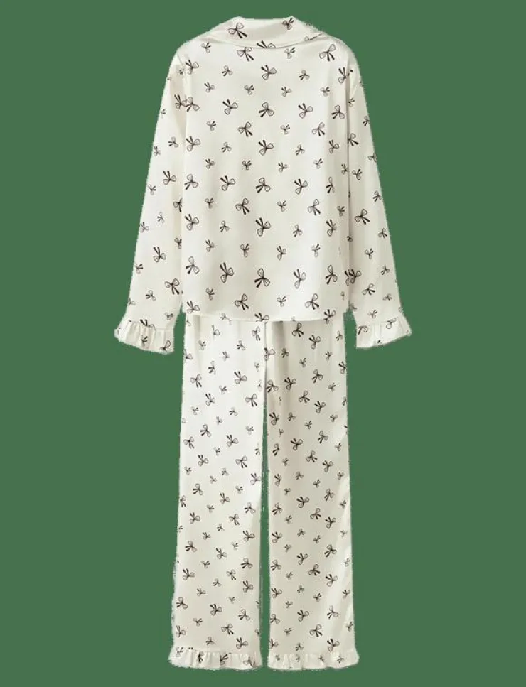 Barn LMTD Sovplagg|NLFBOW SATIN PYJAMAS - Set