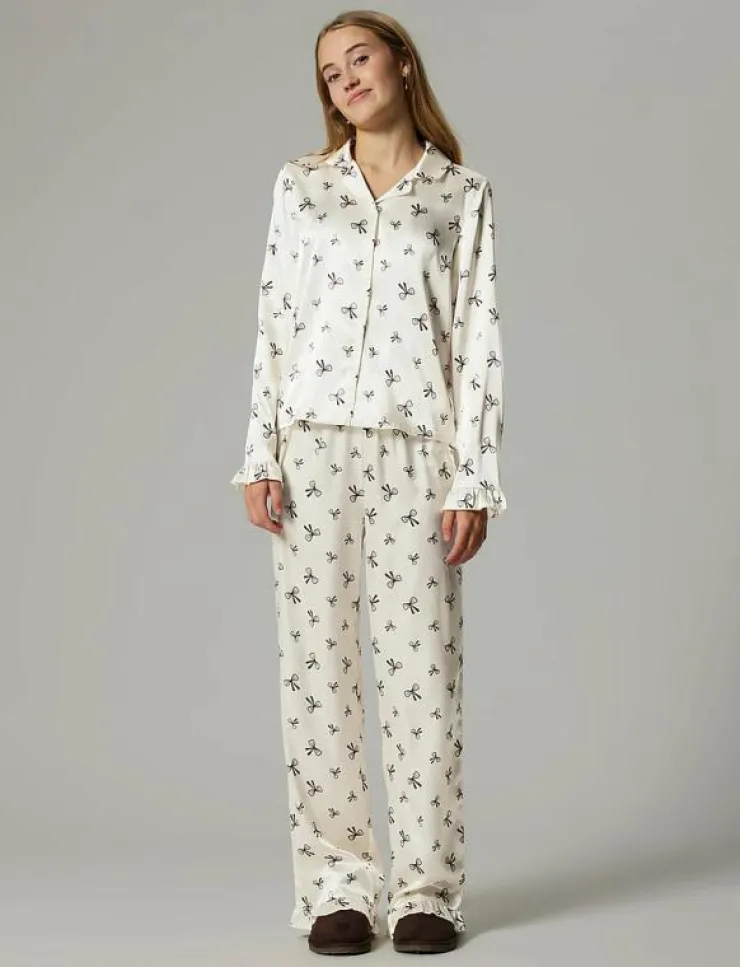 Barn LMTD Sovplagg|NLFBOW SATIN PYJAMAS - Set