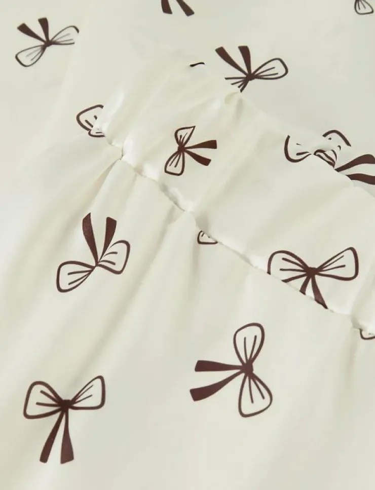 Barn LMTD Sovplagg|NLFBOW SATIN PYJAMAS - Set