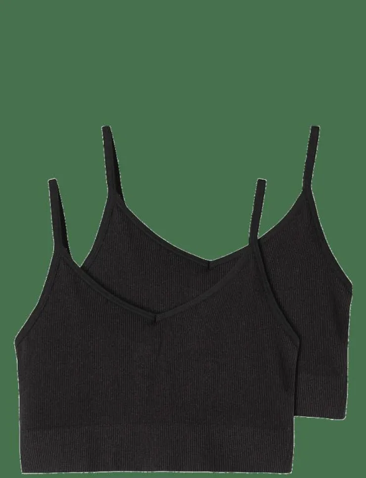 Barn LMTD Flerpack|Basplagg|NLFKAILEY RIB BRALETTE 2PACK NOOS - Överdelar