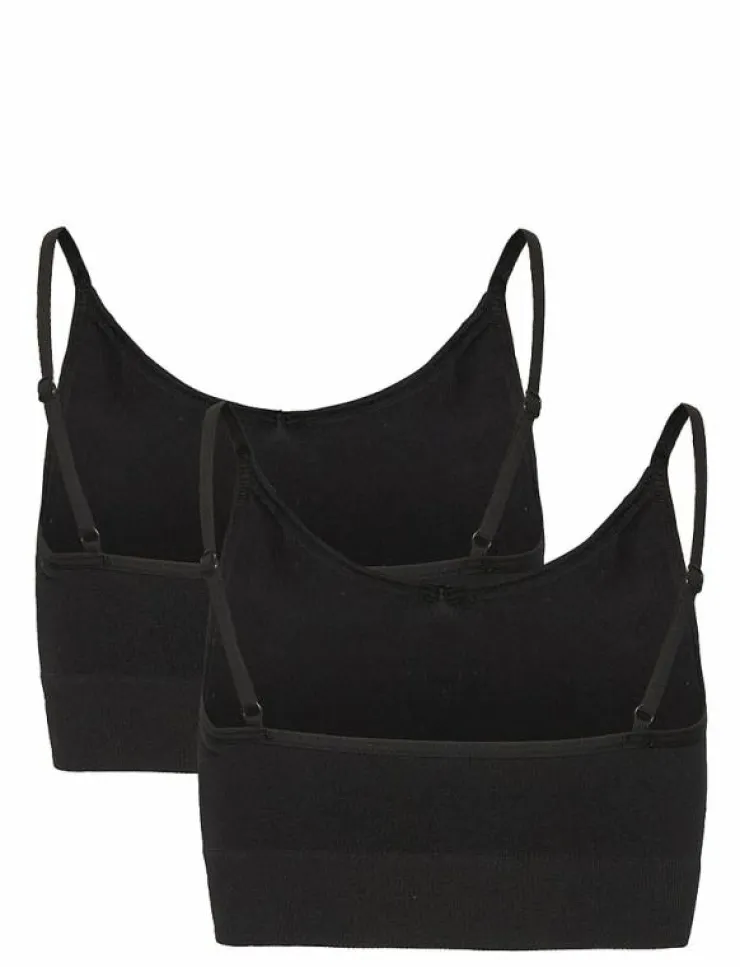 Barn LMTD Flerpack|Basplagg|NLFKAILEY RIB BRALETTE 2PACK NOOS - Överdelar