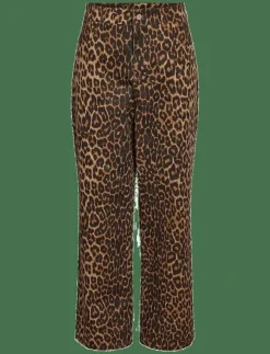 Kvinnor NOISY MAY Byxor|NMANNEKE N/W STRAIGHT LEO PANT - Raka byxor
