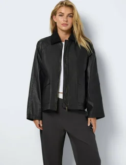 NOISY MAY NMDRAKE L/S COATED JACKET - Skinnjackor|Kvinnor Jackor & Kappor